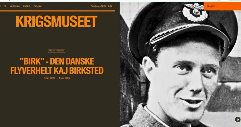 Foredrag om Kaj Birksted - Fad og foredrag på Krigsmuseet